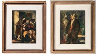 PAIRED PAINTINGS - IN A THEATRE