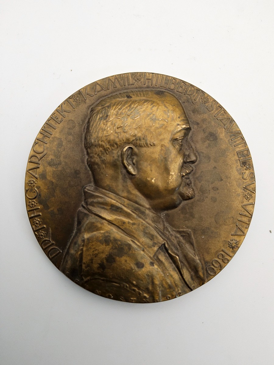 Josef Šejnost (1878 - 1941) - JOSEF ŠEJNOST – KAMIL HILBERT, DOKONČENÍ CHRÁMU SV. VÍTA – BRONZOVÁ MEDAILE 1929
