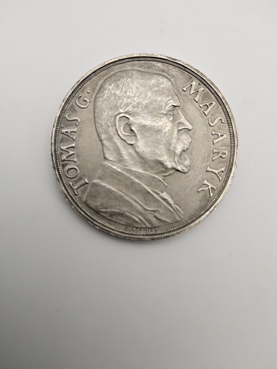 Otakar Španiel (1881 - 1955) - T. G. MASARYK – K 85. NAROZENINÁM – STŘÍBRNÁ MEDAILE 1935