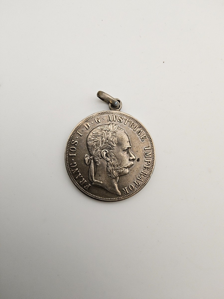 FRANTIŠEK JOSEF I. – 2 ZLATNÍK 1886 – STŘÍBRNÝ PŘÍVĚSEK