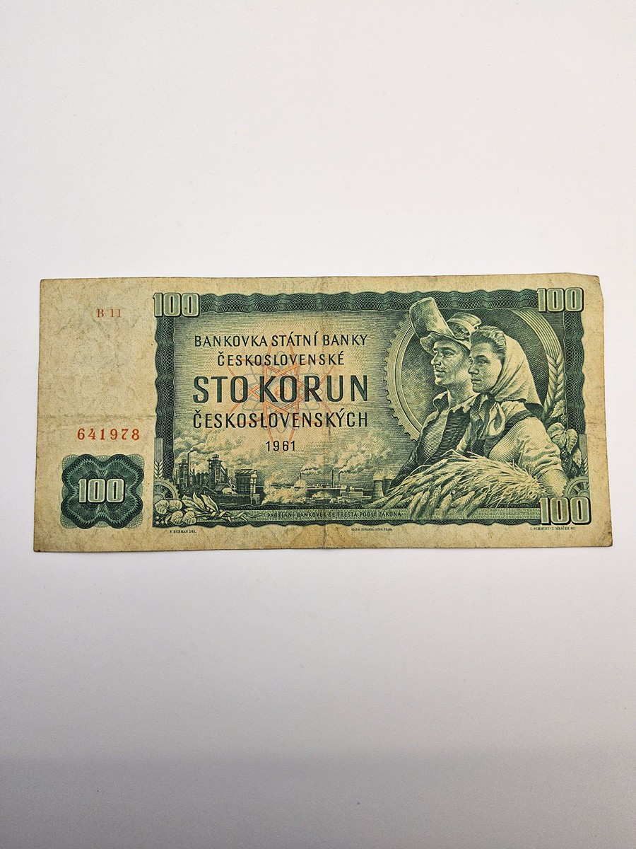 ČESKOSLOVENSKO – 100 KČS 1961 – SÉRIE B 11