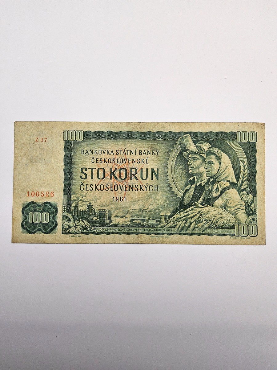 ČESKOSLOVENSKO – 100 KČS 1961 – SÉRIE Z 17