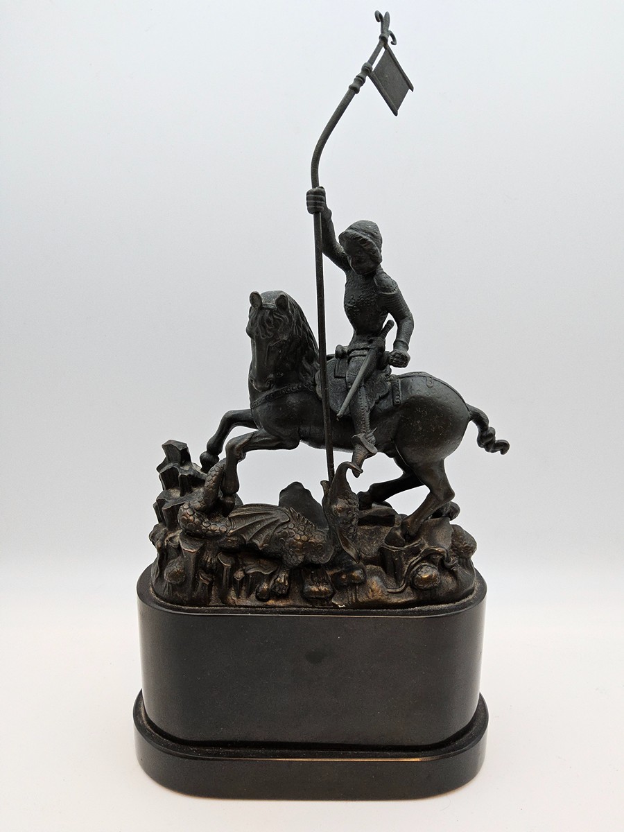 Franta Anýž (1876 - 1934) - Franta Anýž – Svatý Jiří zabíjející draka, bronz