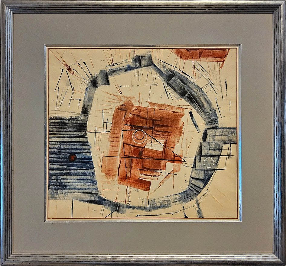 Mikuláš Medek (1926 - 1974) - Bábelská knihovna – ilustrace k povídce Jorge Luise Borgese