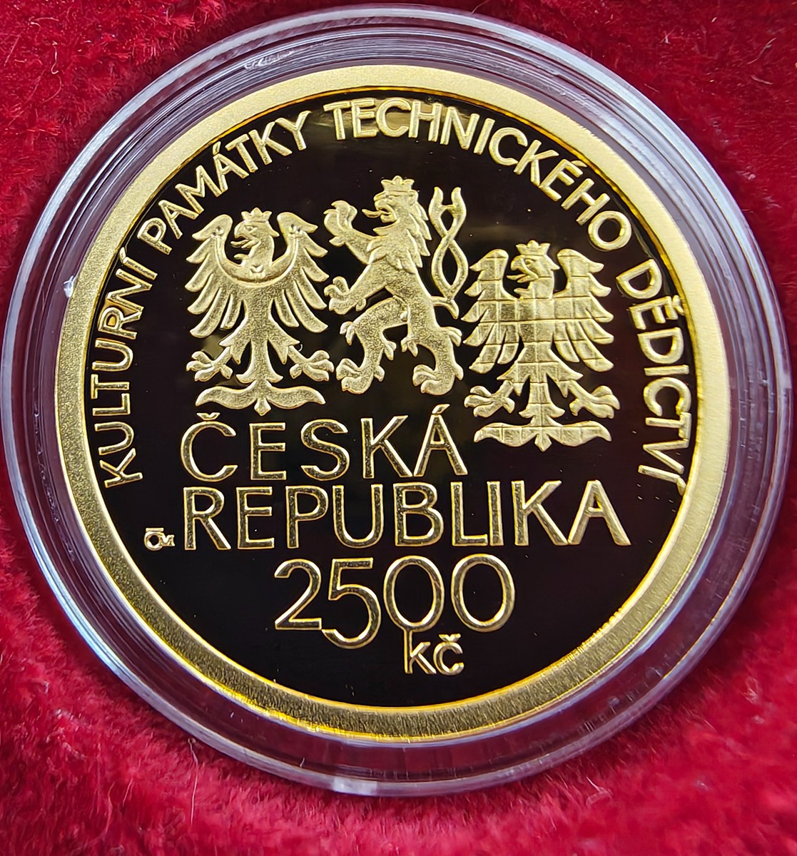 Zlatá mince 2 500 Kč – Hamr v Dobřívě, 2010, PROOF