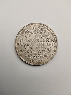Otakar Španiel (1881 - 1955) - T. G. MASARYK – K 85. NAROZENINÁM – STŘÍBRNÁ MEDAILE 1935