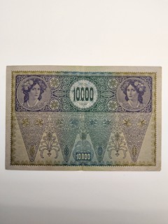 RAKOUSKO – 10 000 KORUN 1918, PŘETISK DEUTSCHÖSTERREICH