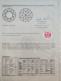 ZLATÝ PRSTEN S DIAMANTEM 0,98 CT – ODBORNÝ POSUDEK DR. JAROSLAVA HYRŠLA