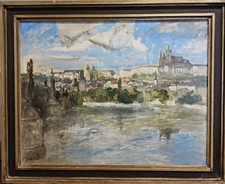 Rudolf Lexa (1915 - 2003) - Pohled na Pražský hrad