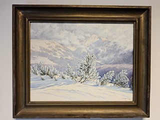 František Karel Hron (1874 - 1928) - Pohled z Liščí hory na Sněžku a Studniční horu