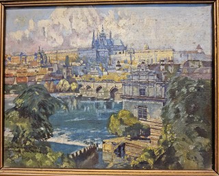 Pohled na Pražský hrad, Von Otto Schall