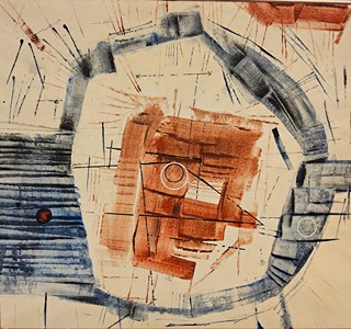 Mikuláš Medek (1926 - 1974) - Bábelská knihovna – ilustrace k povídce Jorge Luise Borgese