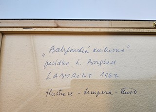 Mikuláš Medek (1926 - 1974) - Bábelská knihovna – ilustrace k povídce Jorge Luise Borgese
