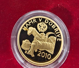 Zlatá mince 2 500 Kč – Hamr v Dobřívě, 2010, PROOF