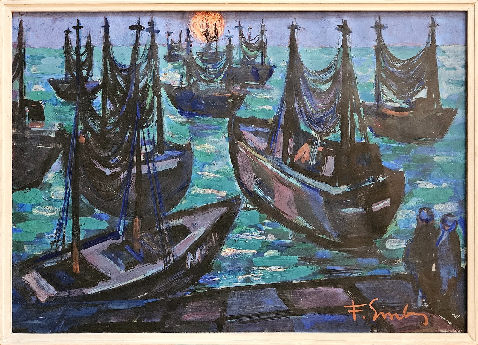 František Emler (1912 - 1992) - Rybářské bárky