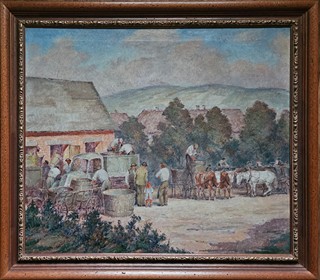 Hubert Kovařík - Vinobraní – Lisování hroznů v Čejkovicích