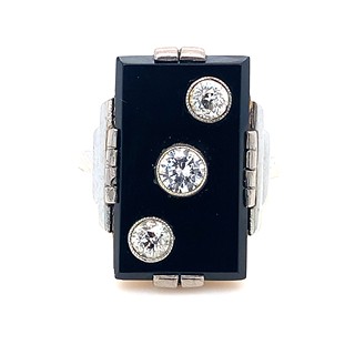 Prsten s diamanty | Art deco | Československo 1935