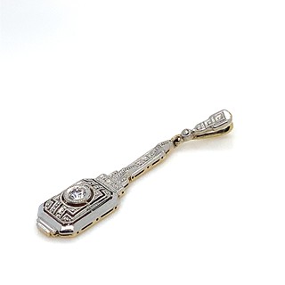 Přívěsek s diamanty | Art deco | Československo 1930