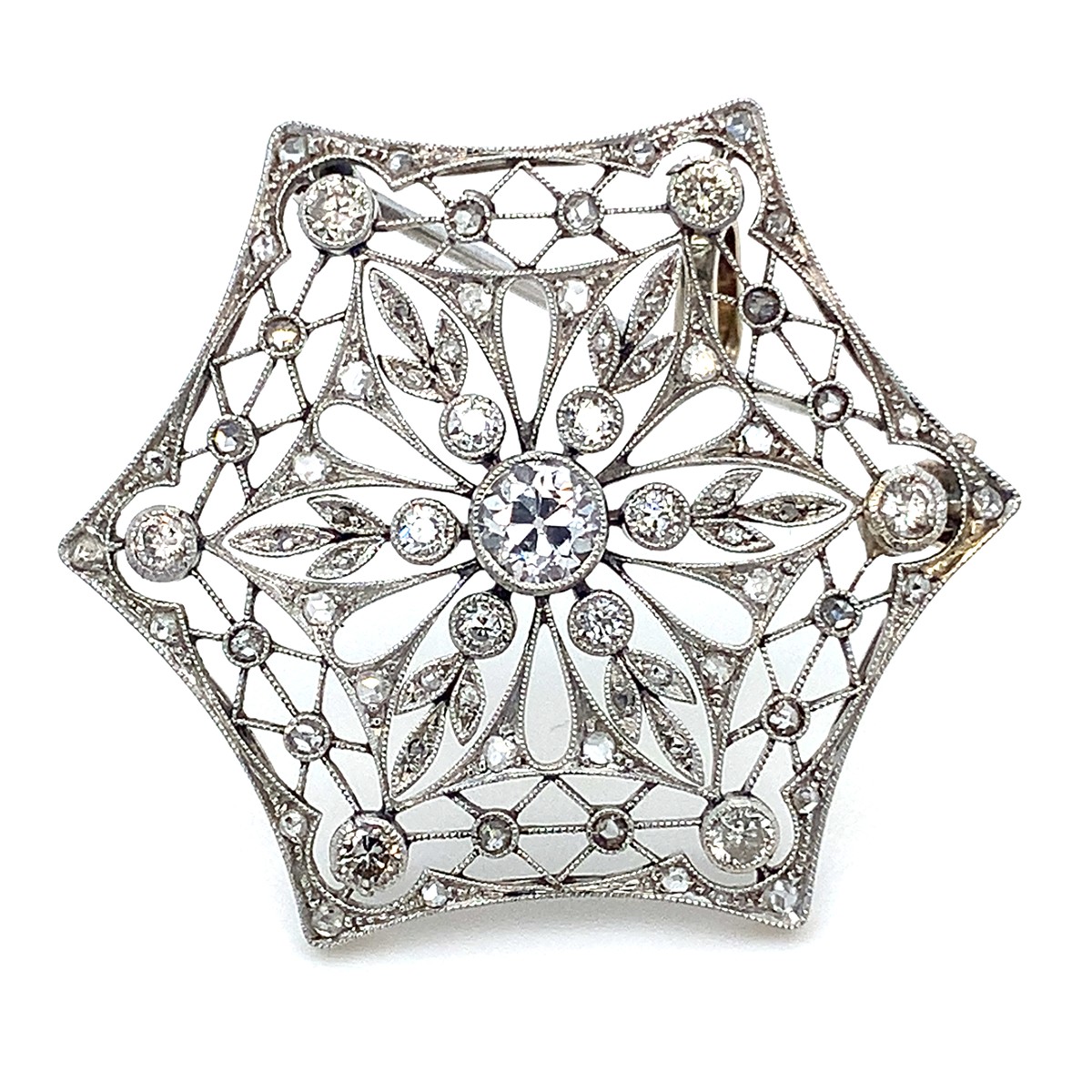 Platinový přívěs s diamanty | Art deco | Československo 1930