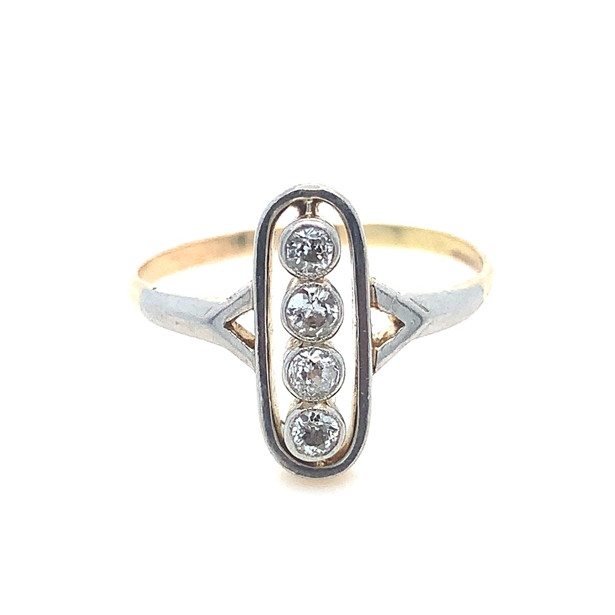 Prsten s diamanty | Art deco | Československo 1920