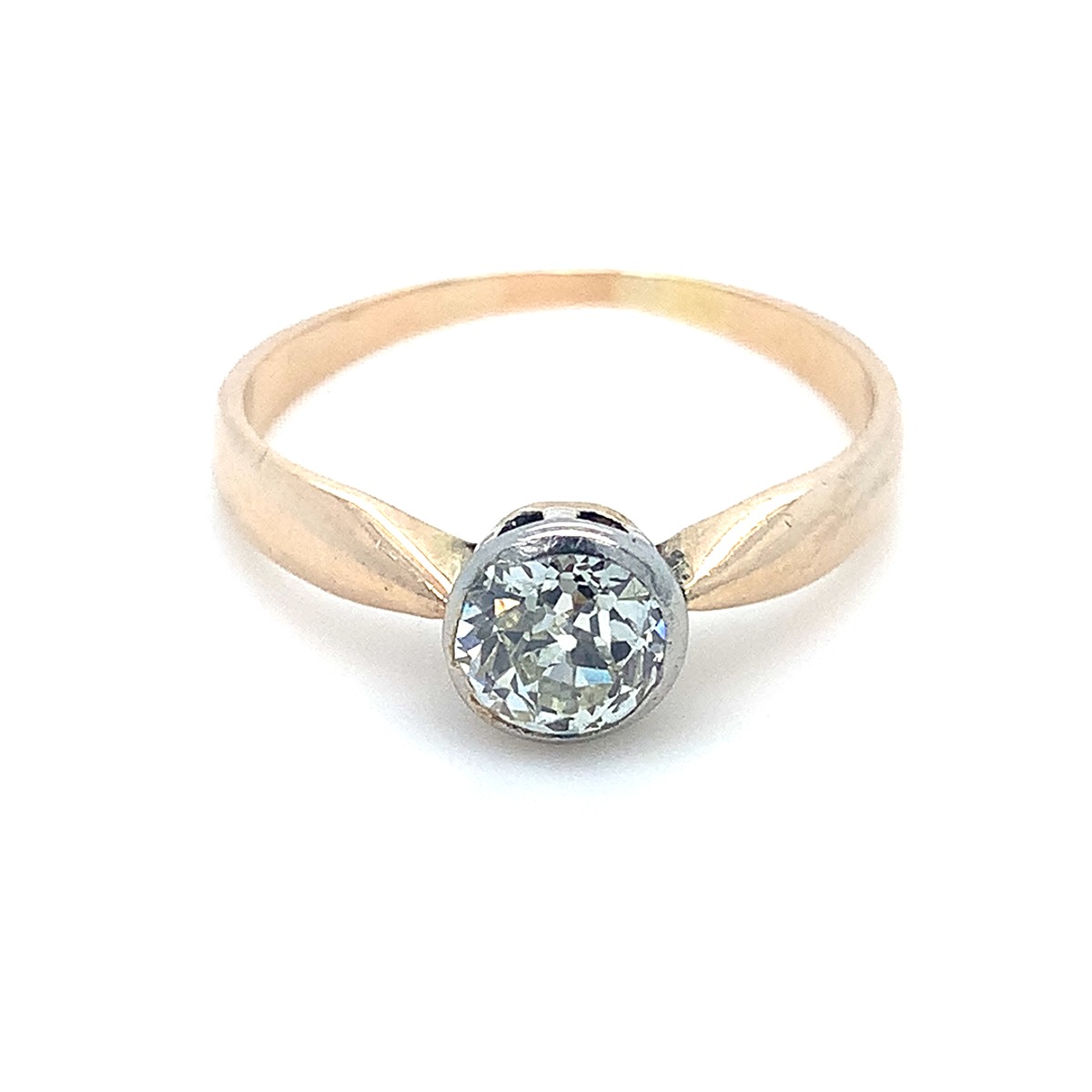 Secesní soliterní prsten s diamantem | 0,75ct. | Čechy 1900 Praha