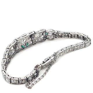 Náramek s diamanty | Art deco | Československo 1930 | platina