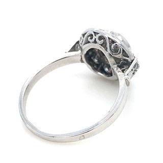 Prsten s diamanty | Art deco | platina | Československo 1930
