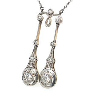 Kolier s diamanty | Art deco | platina | Československo 1930