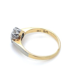 Soliterní prsten s diamantem | Art deco | Československo 1920 | 0,97ct.