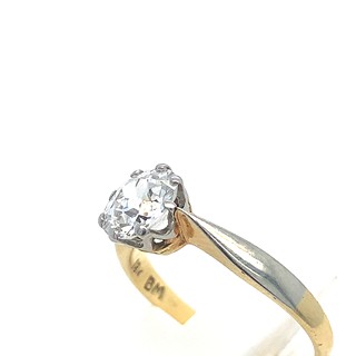 Soliterní prsten s diamantem | Art deco | Československo 1920 | 0,97ct.