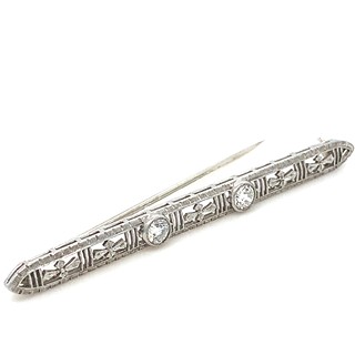 Brož s diamanty | Art deco | platina | Československo 1935