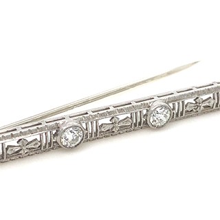 Brož s diamanty | Art deco | platina | Československo 1935