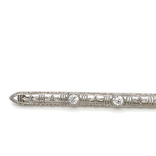 Brož s diamanty | Art deco | platina | Československo 1935