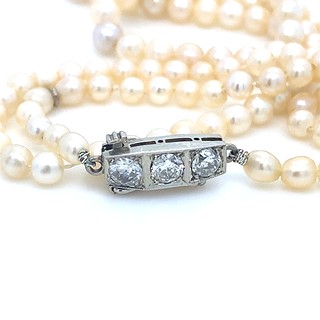Šňůra | perly | diamanty | Art deco | Československo 1930