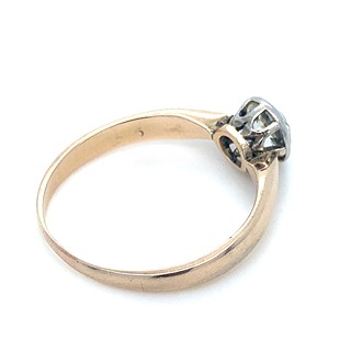 Secesní soliterní prsten s diamantem | 0,75ct. | Čechy 1900 Praha