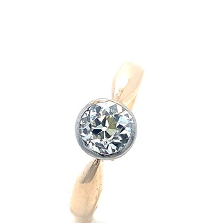 Secesní soliterní prsten s diamantem | 0,75ct. | Čechy 1900 Praha