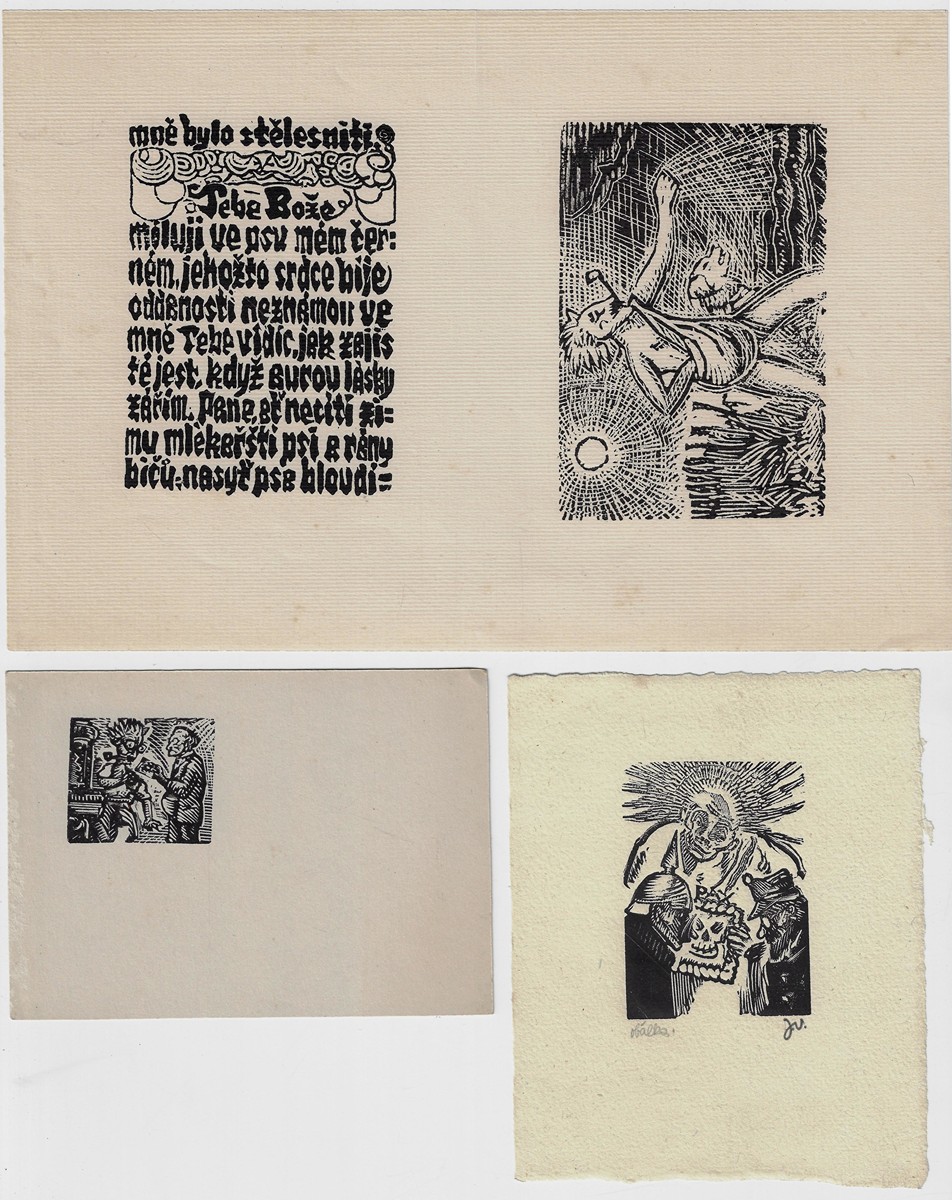 Josef Váchal (1884 - 1969) - Soubor pěti autoportrétů / Josef Váchal