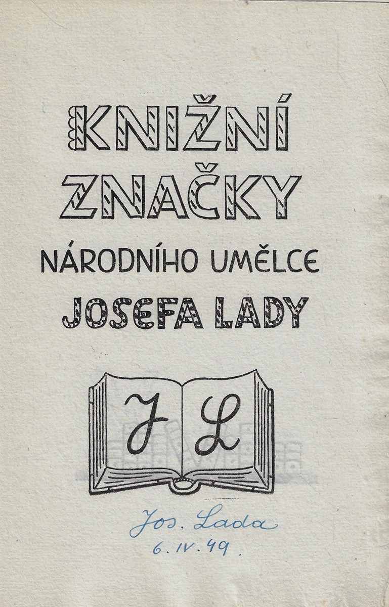 Josef Lada (1887 - 1957) - podpis - Knižní značky národního umělce Josefa Lady