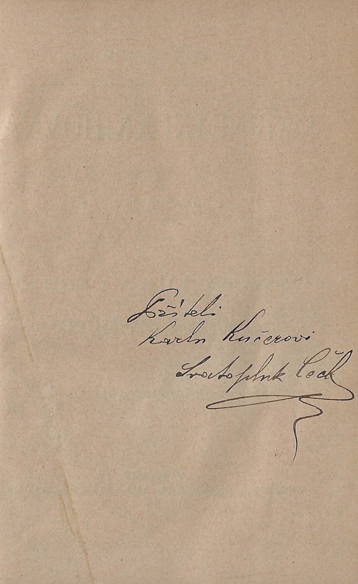 Svatopluk Čech (1846 - 1908) - podpis - Václav z Michalovic / Svatopluk Čech