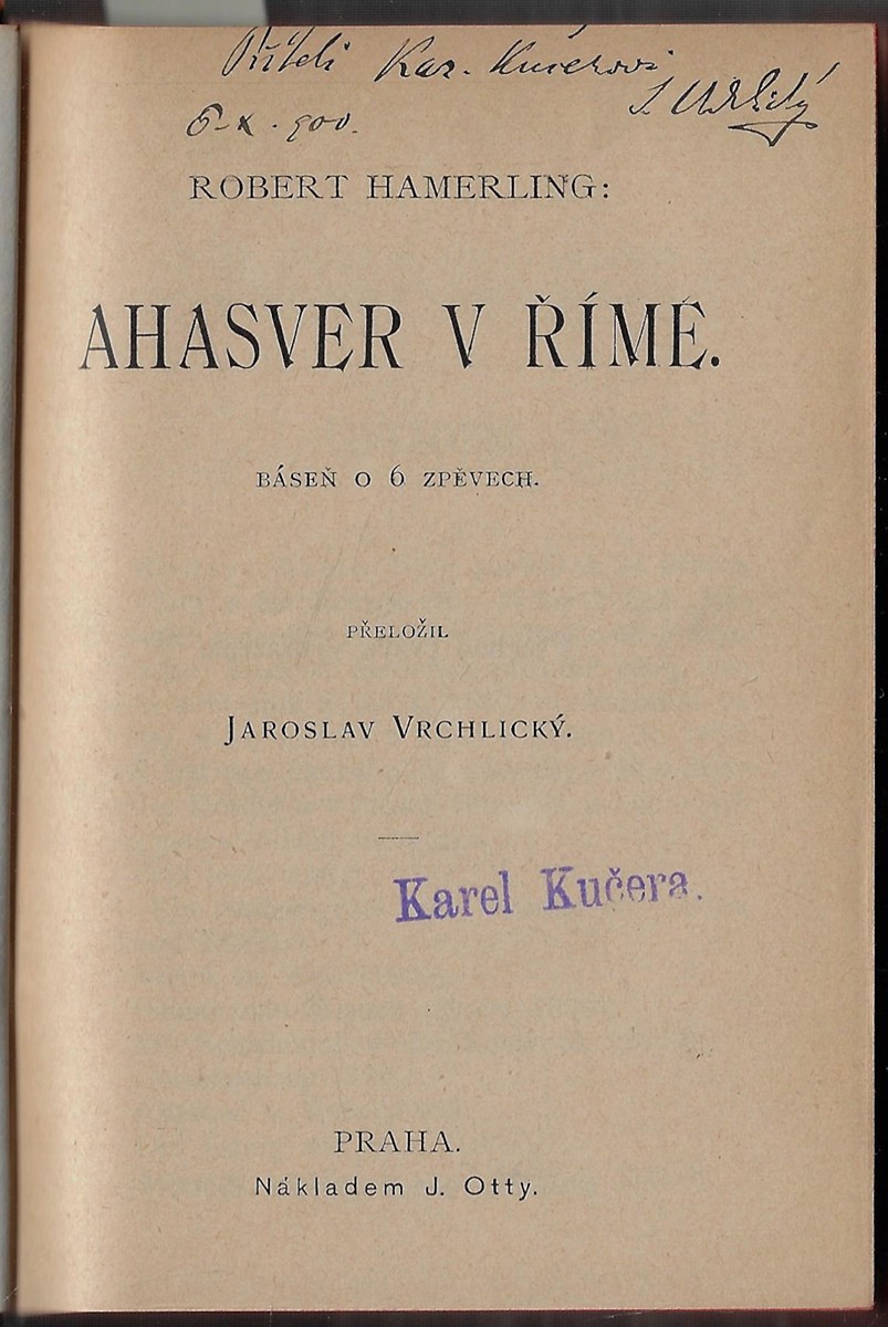 Jaroslav Vrchlický (1853 - 1912) - podpisy - Jaroslav Vrchlický