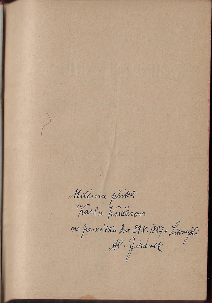 Jaroslav Vrchlický (1853 - 1912) - podpisy - Alois Jirásek a Jaroslav Vrchlický