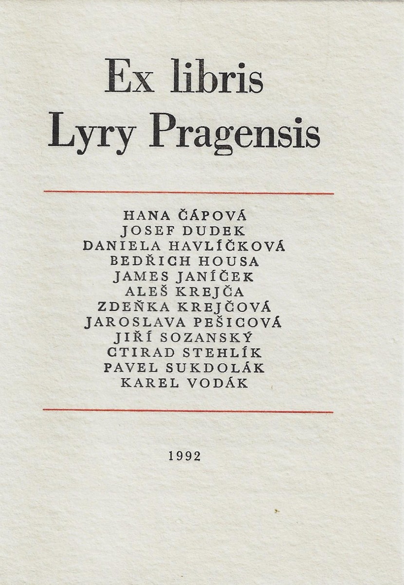Jiří Sozanský (1946) - Ex libris Lyry Pragensis