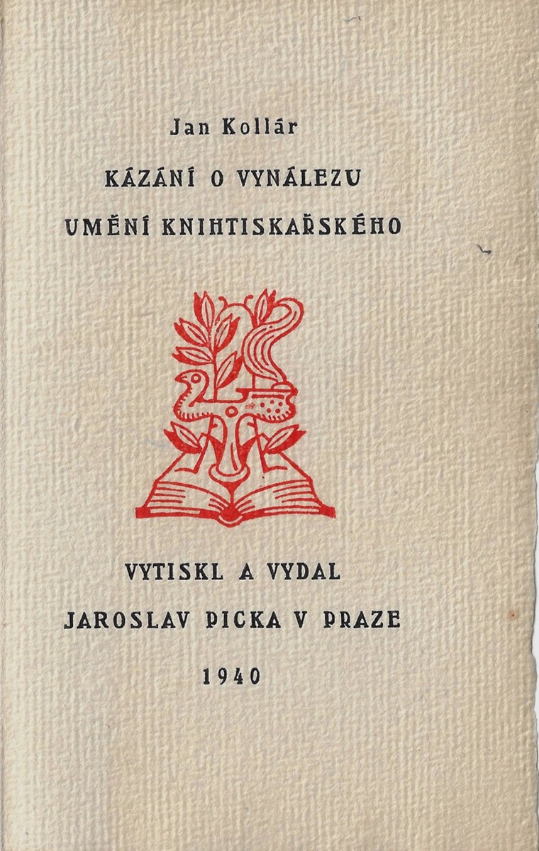Jan Konůpek (1883 - 1950) - Kázání o vynálezu umění knihtiskařského / Jan Kollár ; ilustrace Jan Konůpek