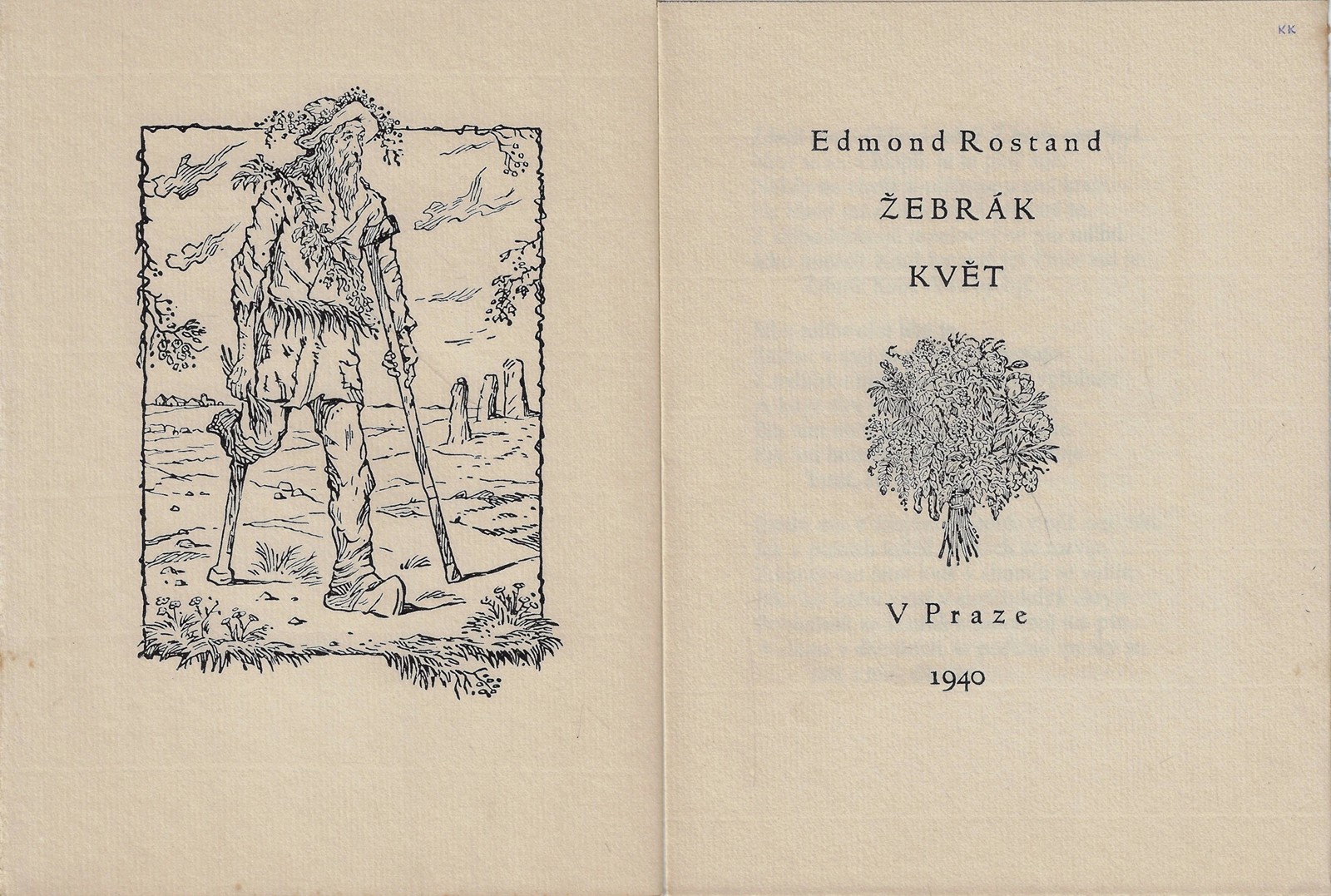 Jan Konůpek (1883 - 1950) - Žebrák Květ / Edmond Rostand ; vyzdobil Jan Konůpek
