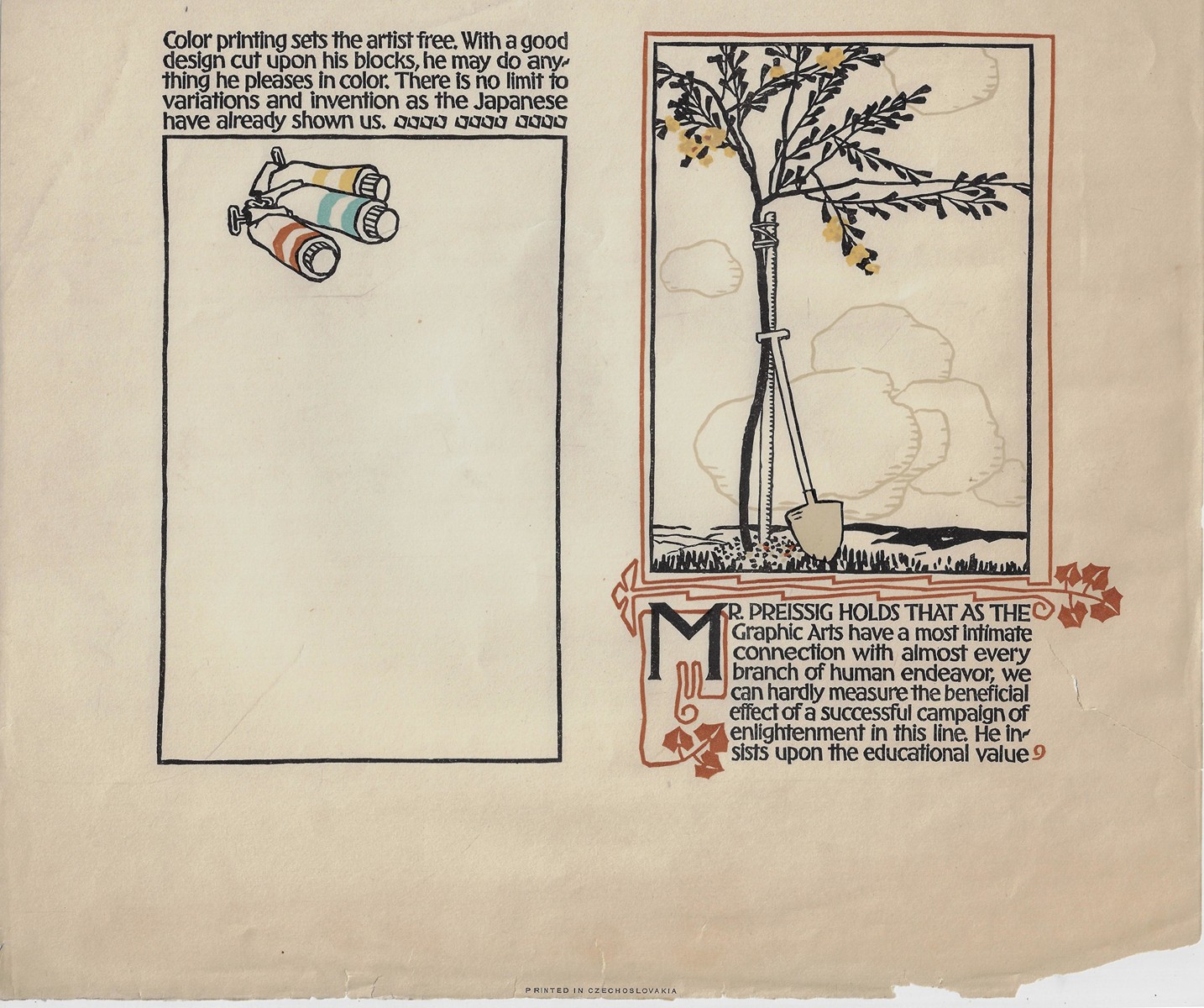 Vojtěch Preissig (1873 - 1944) - Color printing sets the artist free / Vojtěch Preissig