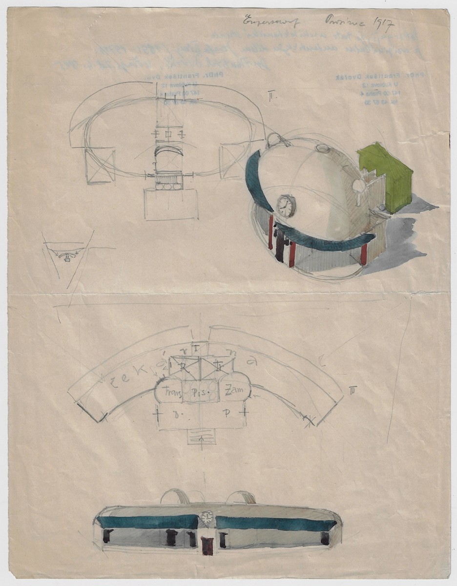 Josef Šíma (1891 - 1971) - Architektonická studie / Josef Šíma