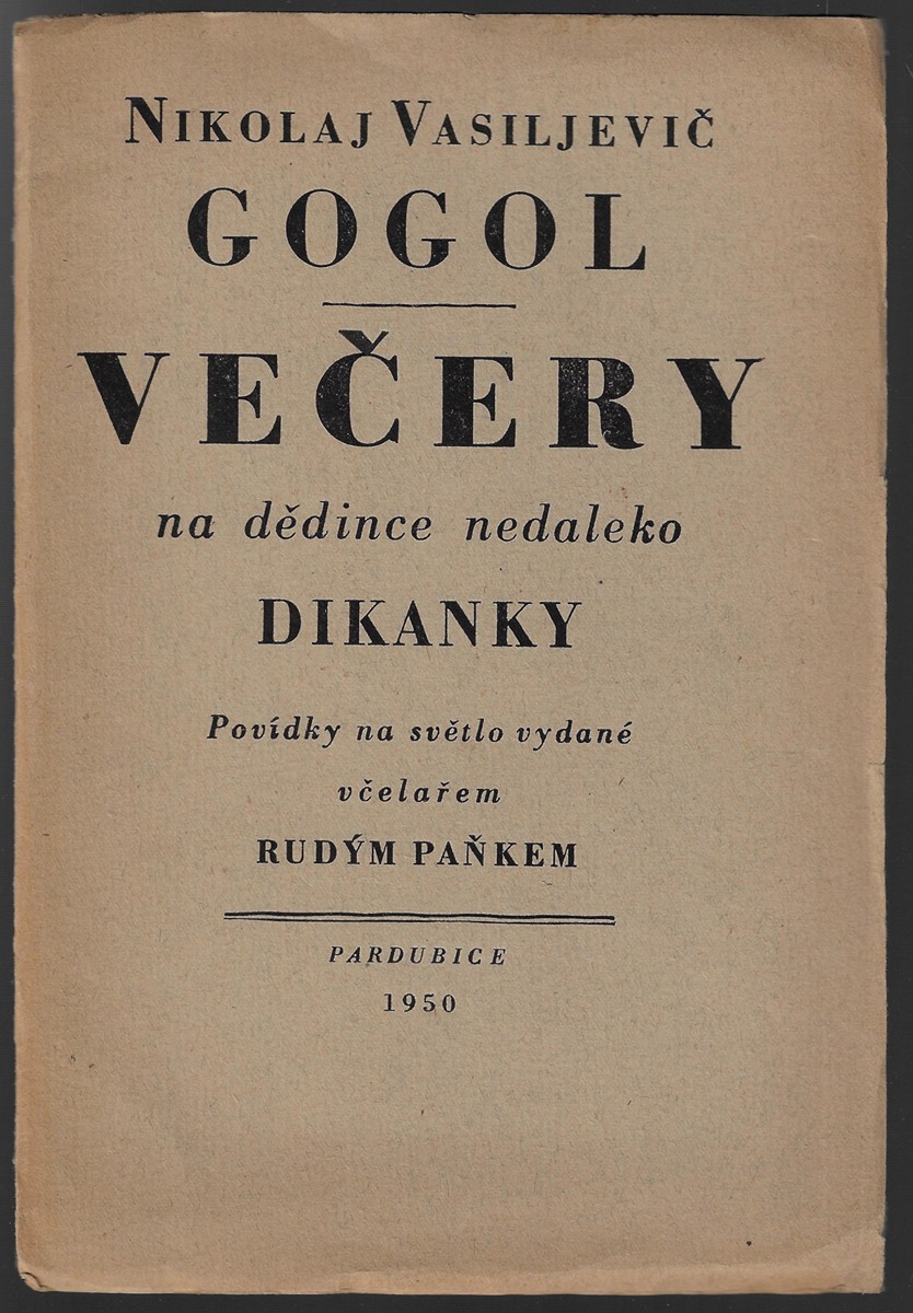 Jiří Šindler (1922 - 2015) - Večery na dědince nedaleko Dikanky / Nikolaj Vasiljevič Gogol ; dřevoryty Jiří Šindler