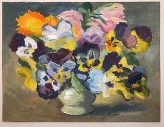 Anna Macková (1887 - 1969) - Malba barevnými temperami na papíře / Anna Macková