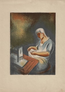 Josef Hodek (1888 - 1973) - Žena za plentou / Josef Hodek
