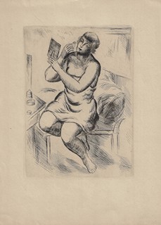 Josef Hodek (1888 - 1973) - Žena za plentou / Josef Hodek